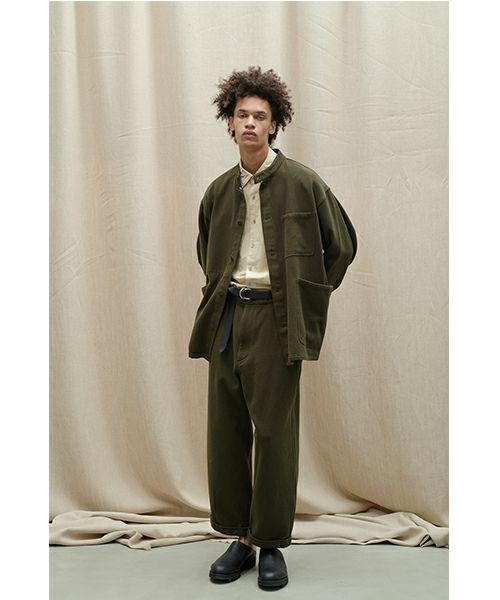 YOKO SAKAMOTO ヨーコサカモト WORK STAND COLLAR JACKET [OLIVE] YS