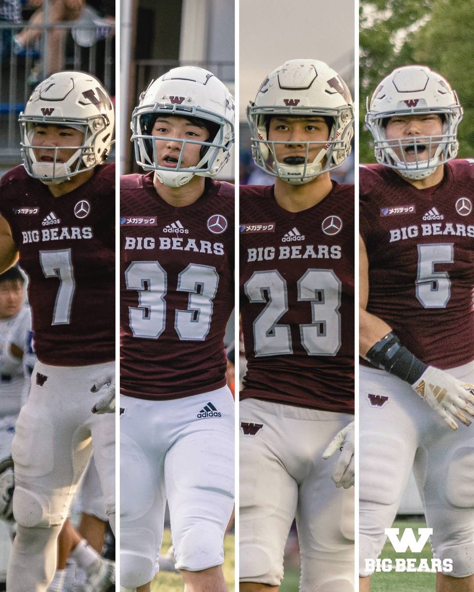 vs Rushers GAME PHOTO RB #7 安藤慶太郎 RB #33 長内一航 WR #23 松野