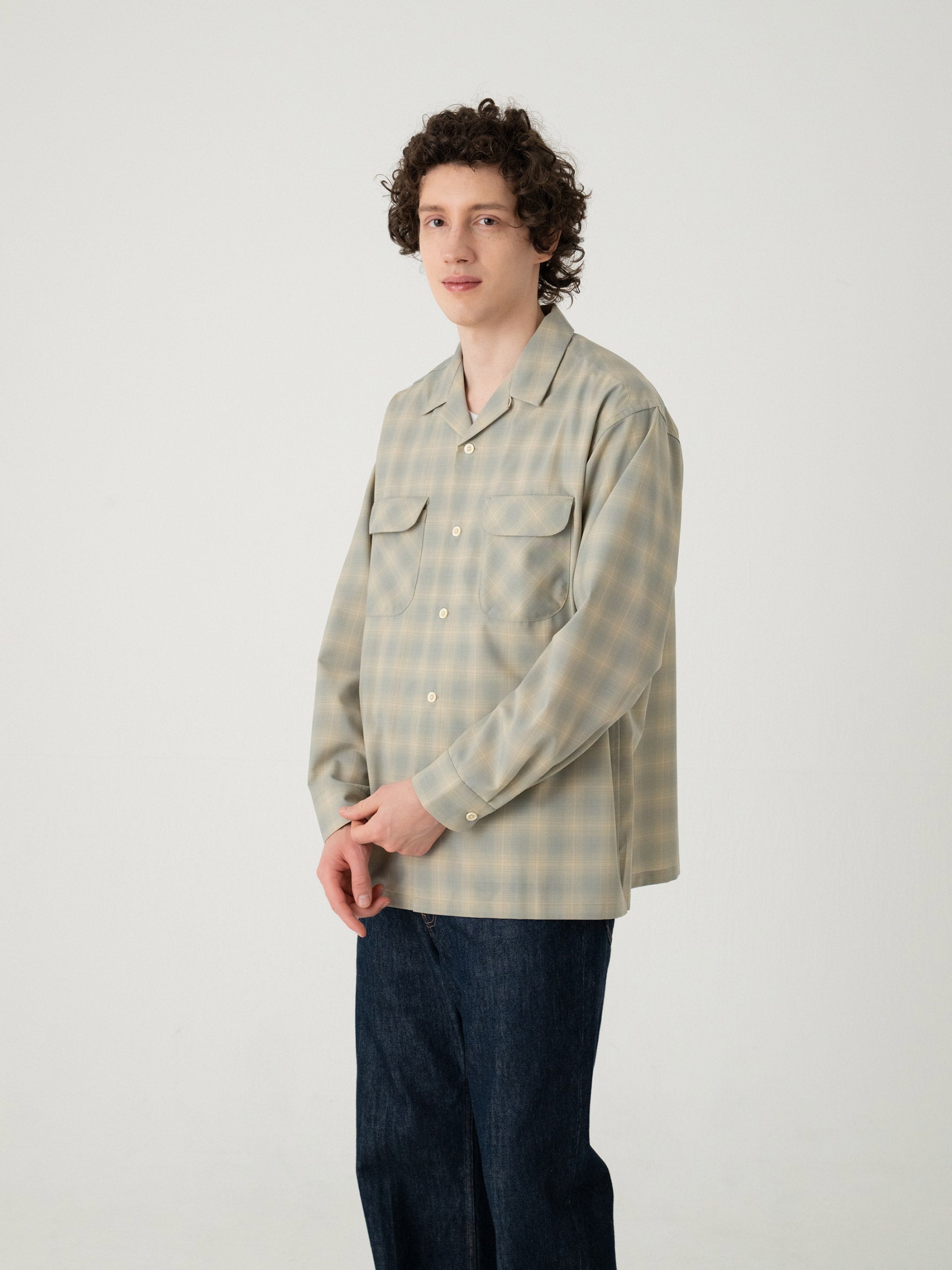 Made in Japan】オープンカラー・シャツ - SAGE/ECRU – PENDLETON