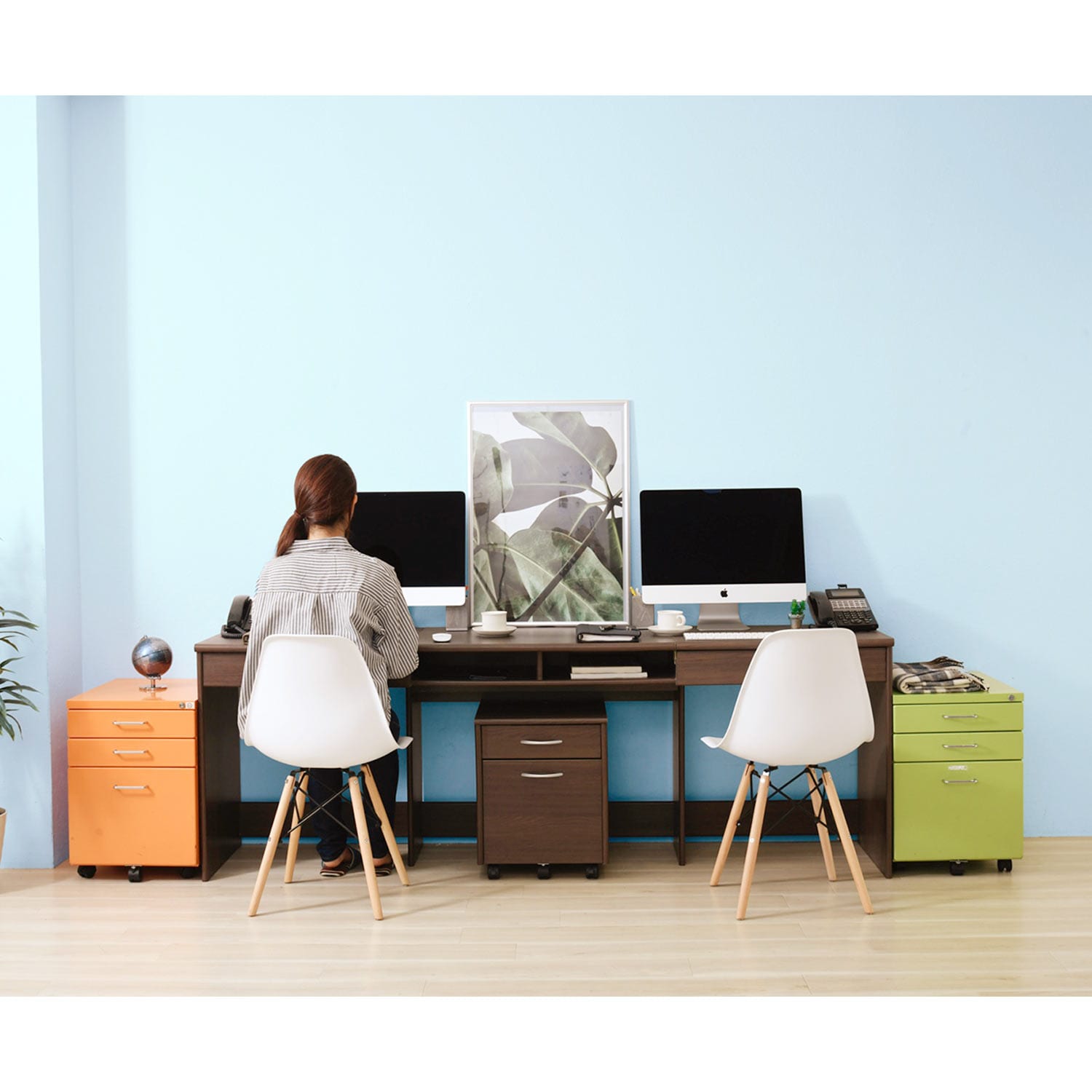 4サイズから選べる！ツインでも使えるワークデスク （パソコンデスク