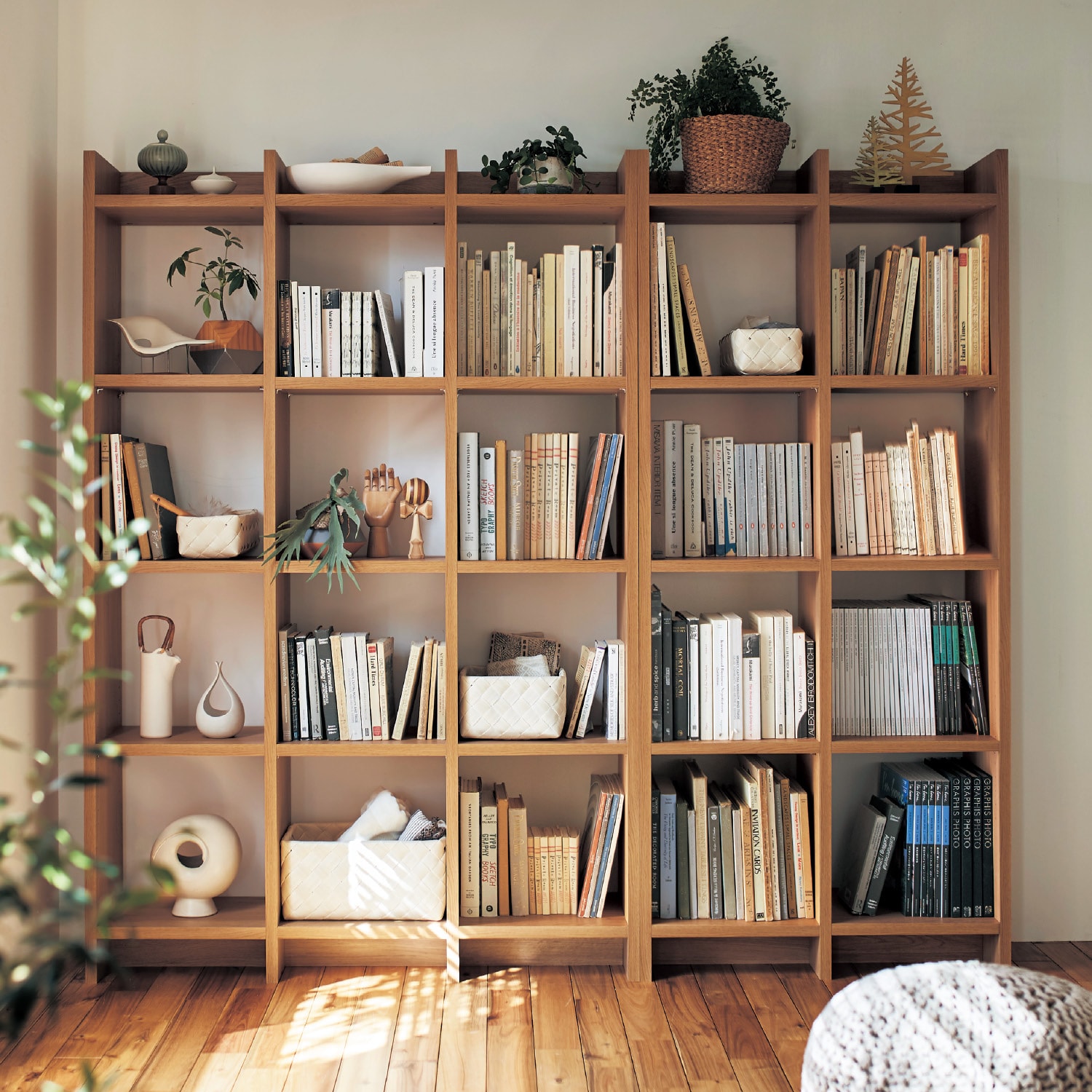 ベルメゾン ナチュラルウッド 本棚 書棚 ブックシェルフ キャビネット