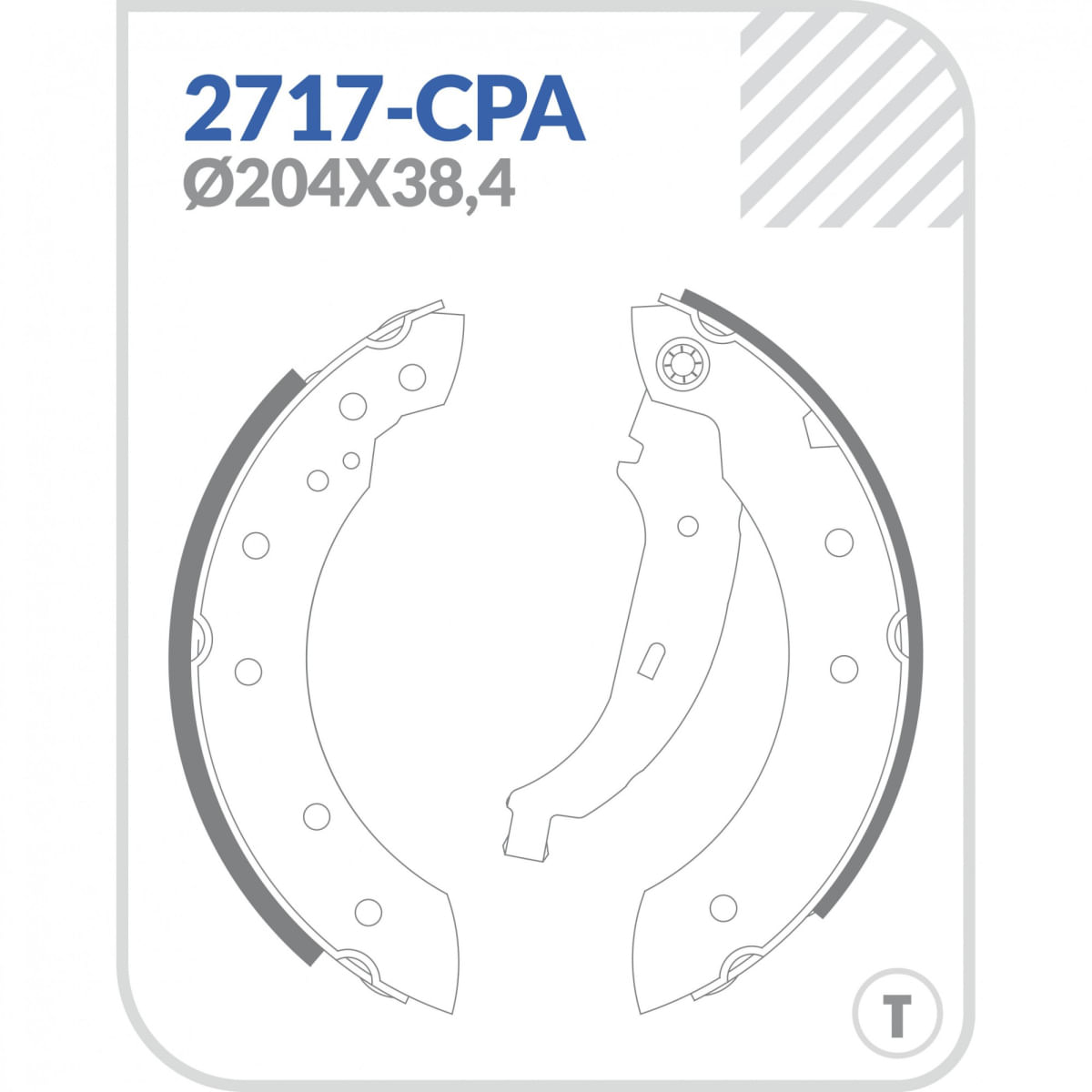 2717Cpa - Sapata Freio Traseira - Xsara 97/05 Argo 17/ Cronos 18