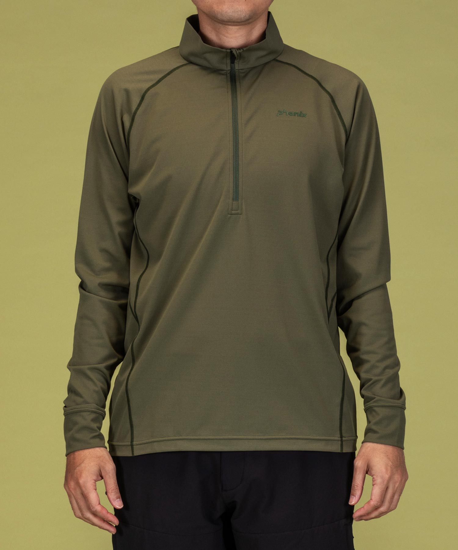 MENS】ハーフジップ長袖Tシャツ メンズTシャツ 速乾 ストレッチ 日焼け