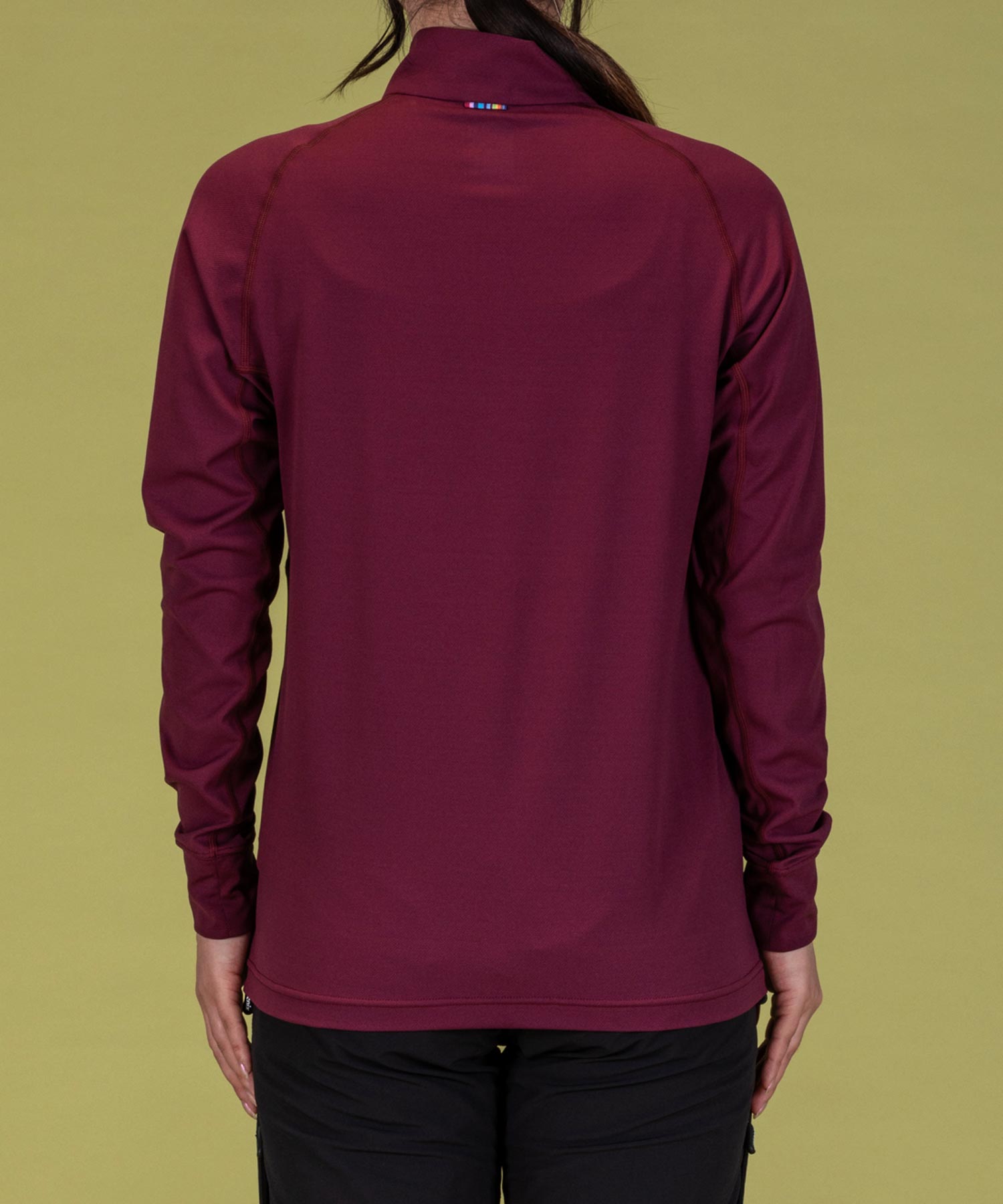 WOMENS】ハーフジップ長袖Tシャツ レディースTシャツ 速乾 ストレッチ