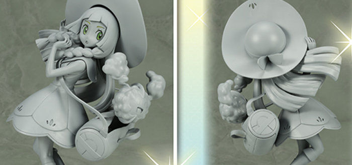 ポケモン サン ムーン、リーリエとコスモッグのコトブキヤ製フィギュア