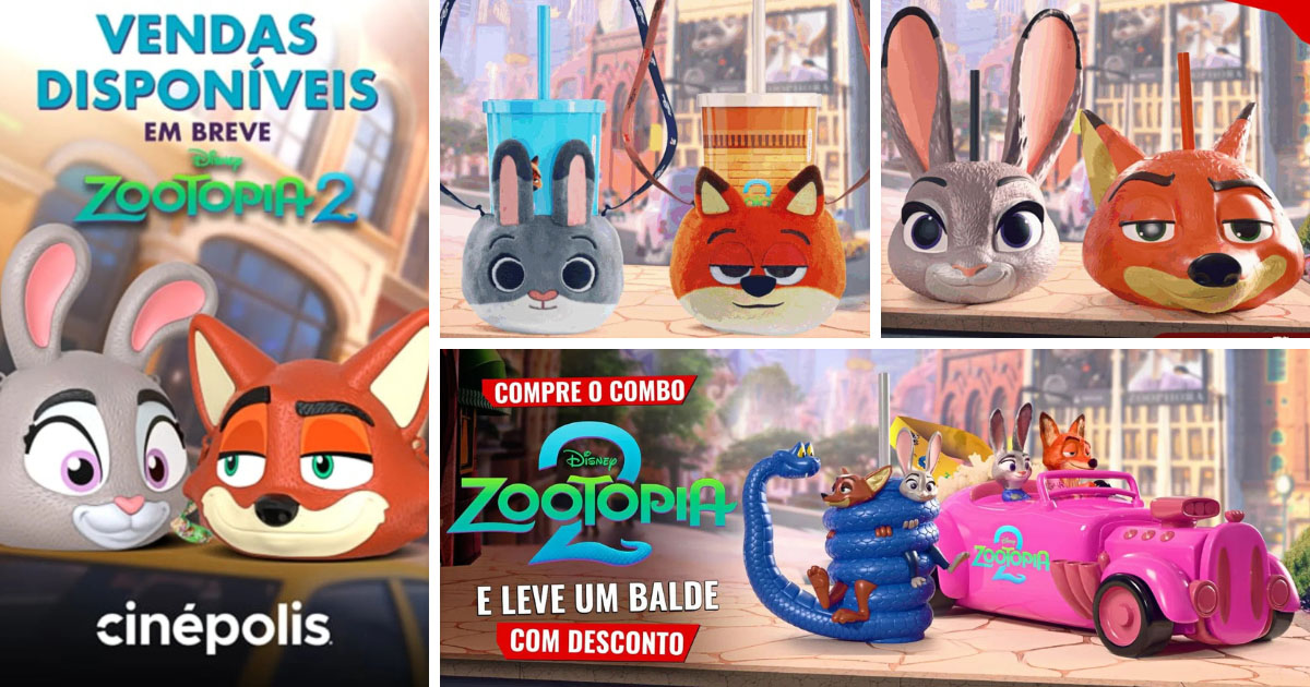 ズートピア2』公式ポップコーンバケット＆ドリンクカップ、ブラジル