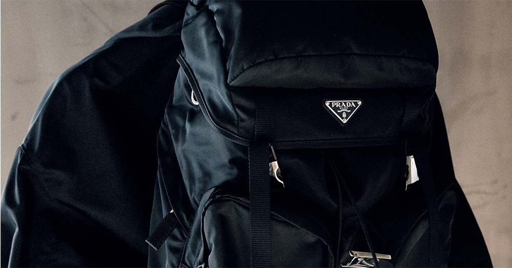 ずっとある〈プラダ〉のバックパック。／スタイリスト・長谷川昭雄と