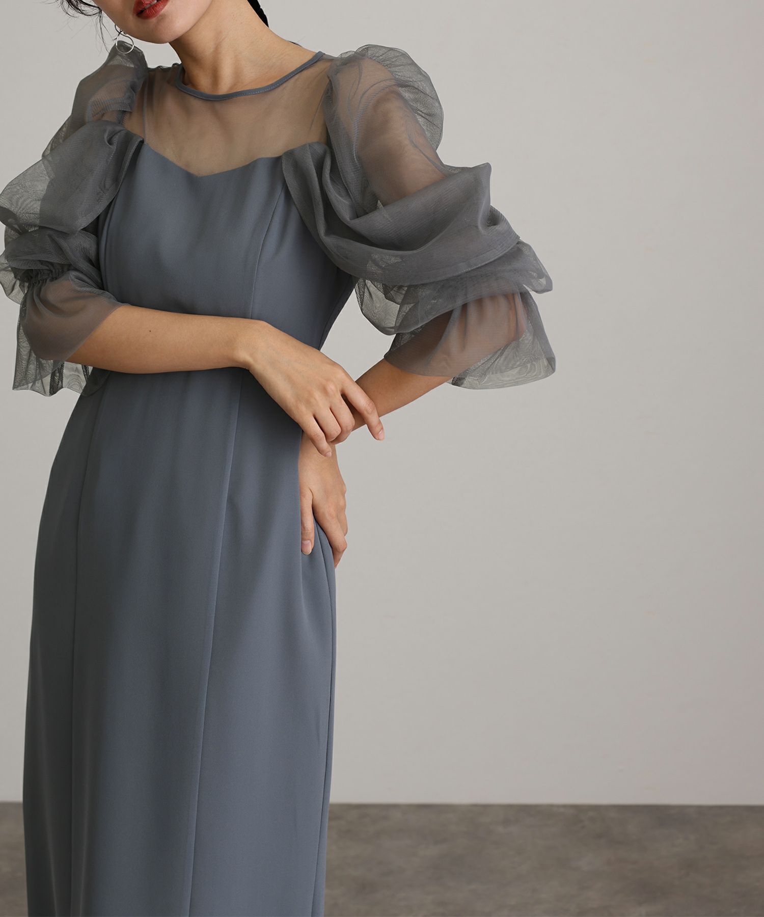 チュールオフショルダードレス | PourVous（プールヴー）パーティー