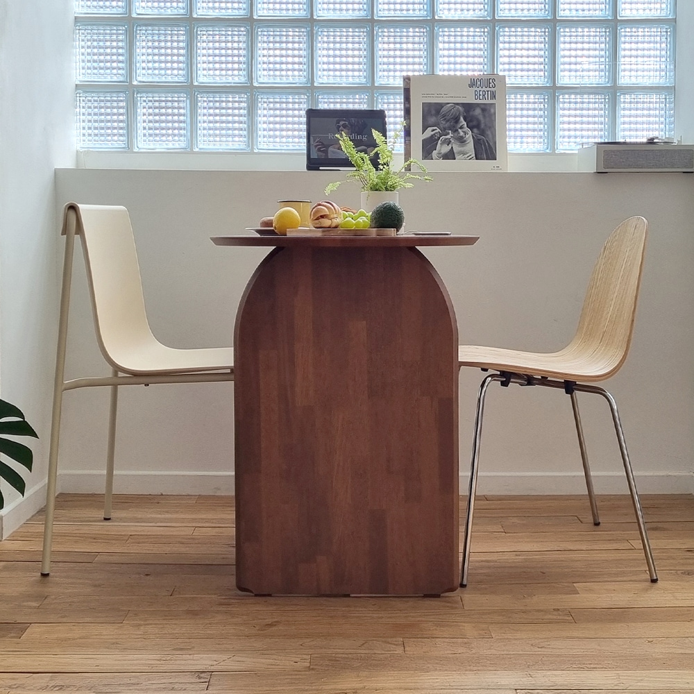 COMOCASA ARC 半楕円形 ダイニングテーブル 100cm［2色］ ホワイト