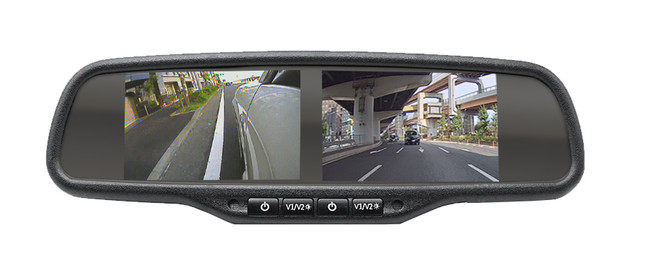 MAXWINから2個LED液晶を埋め込んだ新型ルームミラーモニターMR436が新