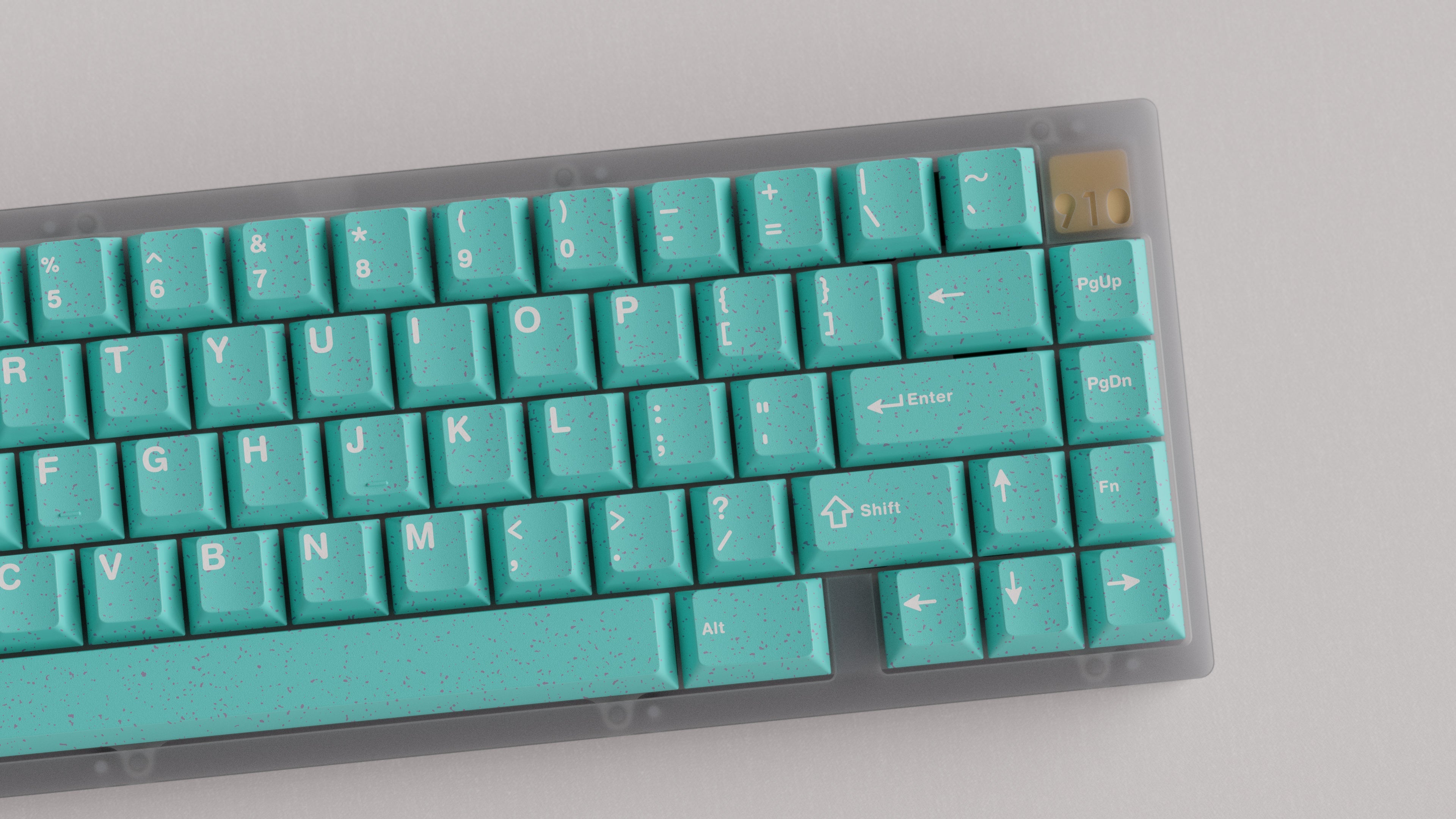 In Stock) WS Purquoise Doubleshot PBT Keycaps