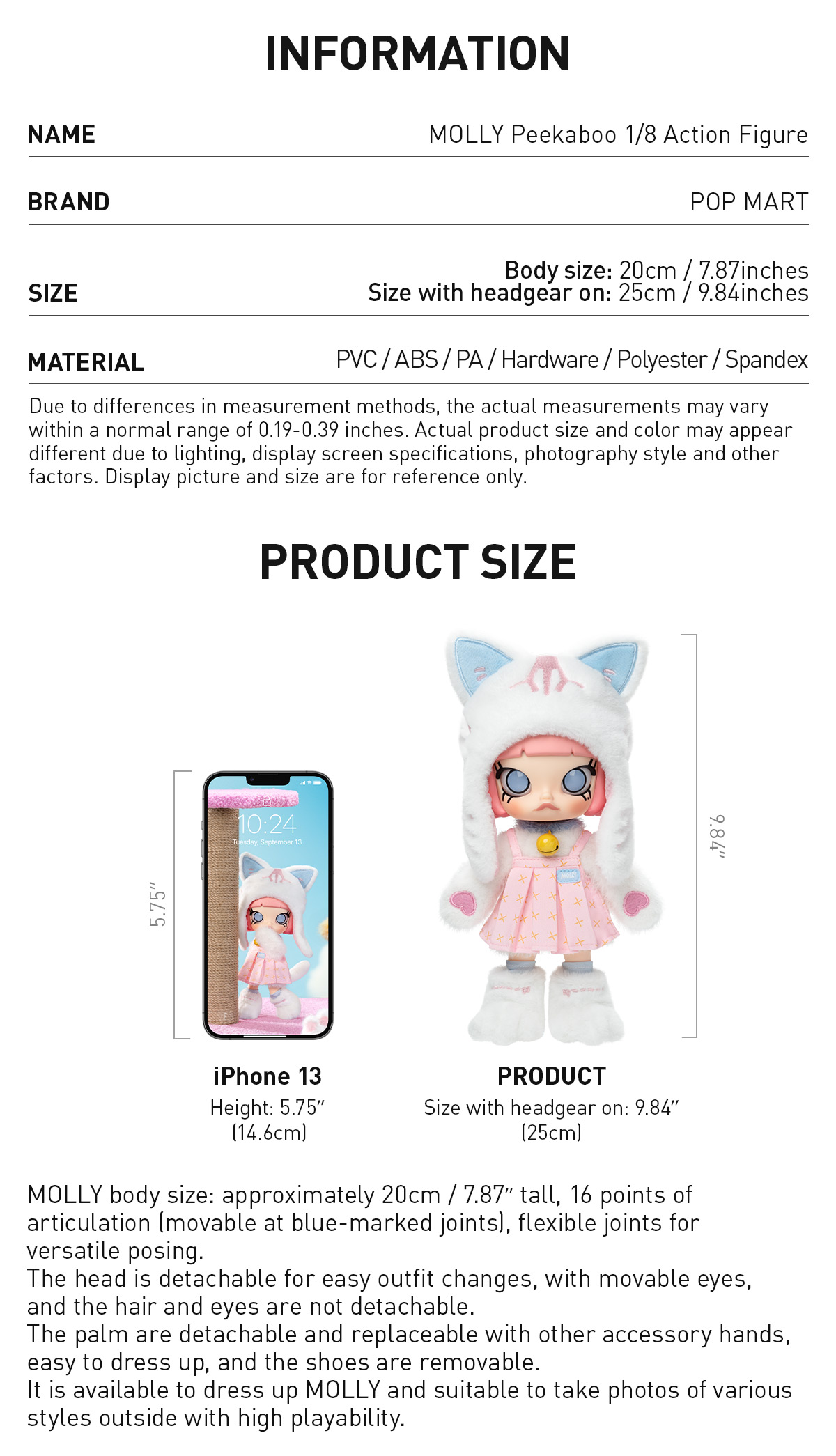MOLLY Peekaboo 1/8 Action Figure - POP MART (United States)