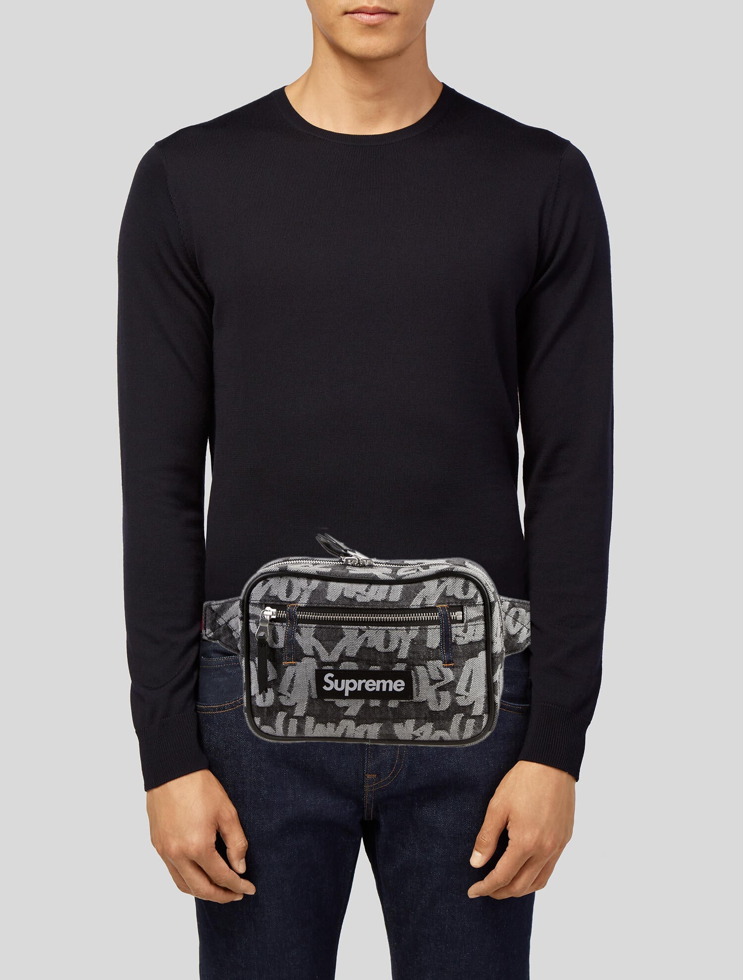 シュプリーム ファット ティップ ジャカード デニム ウエスト バッグ