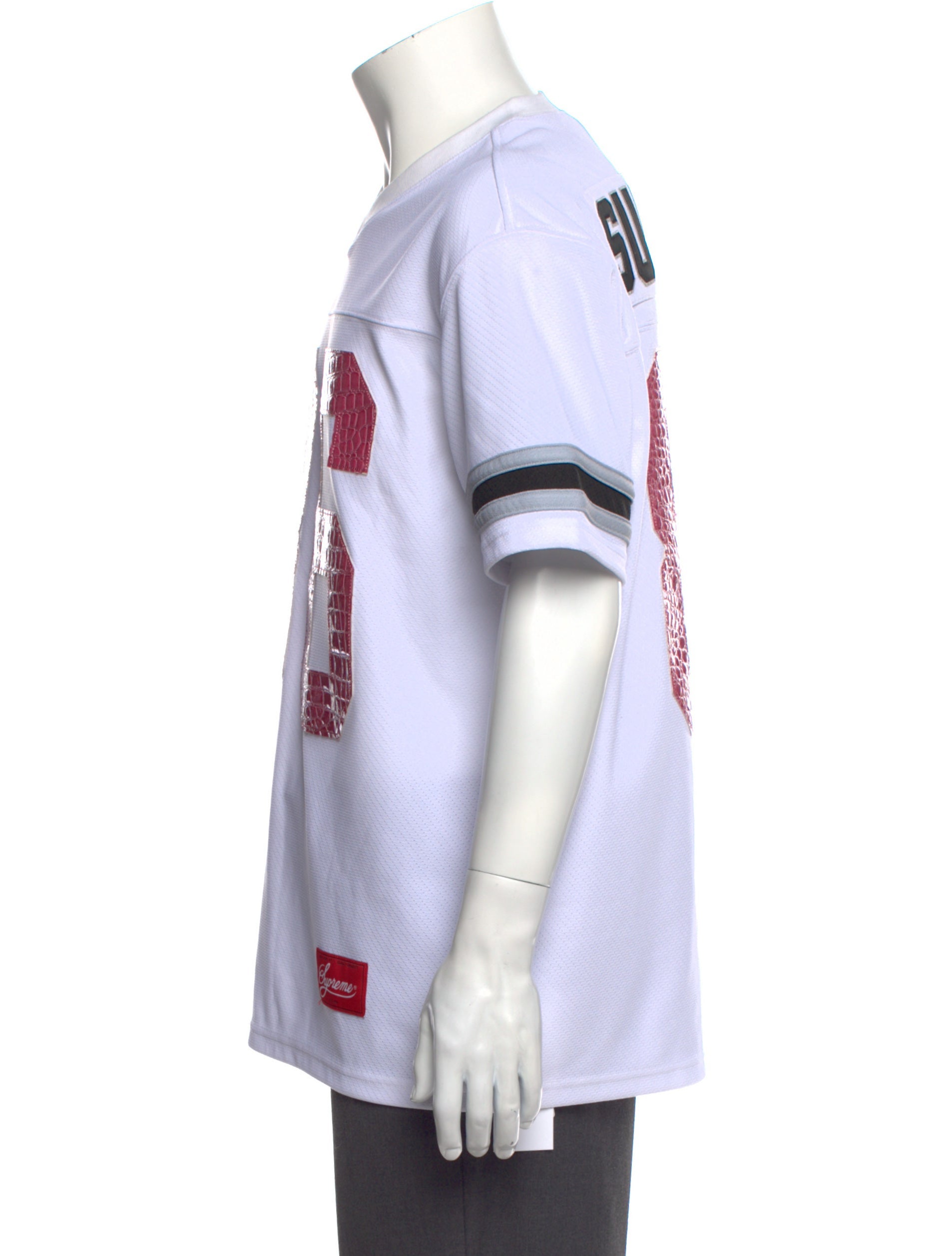 Supreme 2022 Faux Croc Football Jersey T-Shirt - White T-Shirts