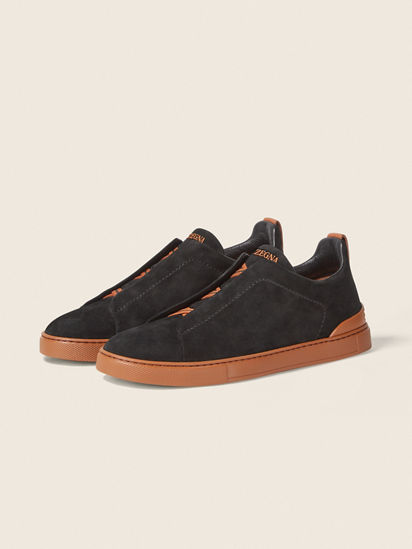 Black Suede Triple Stitch™ Sneakers FW25 28331662 | Zegna US
