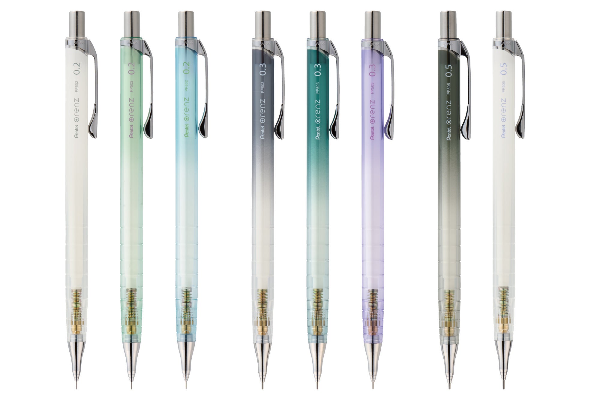 シアーなクリアボディと無機質なマットボディの細芯シャープペン 2024