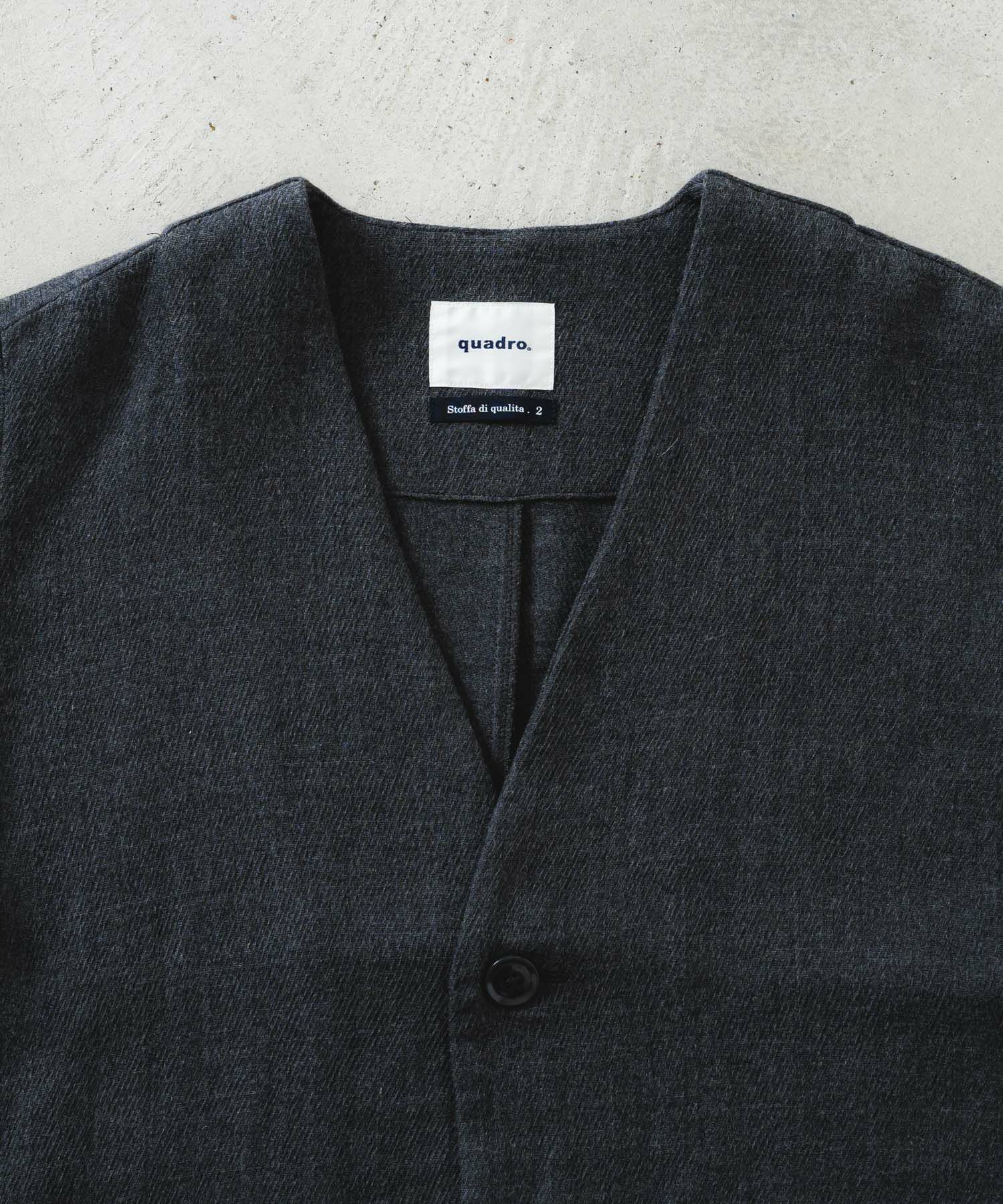ウールガーゼノーカラージャケット | quadro (クオドロ) 公式サイト