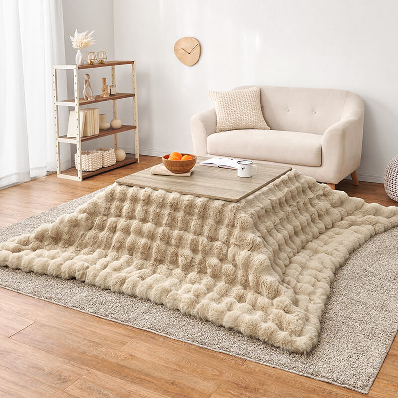 折りたたみ正方形こたつ [幅75][単品/セット] Cube+Luna/POKA/メレンゲ