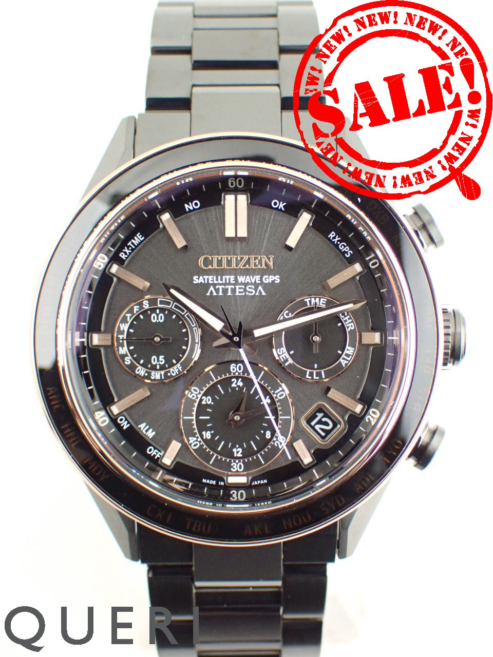 シチズン アテッサ アクトライン ブラックチタン デュラテクトピンク