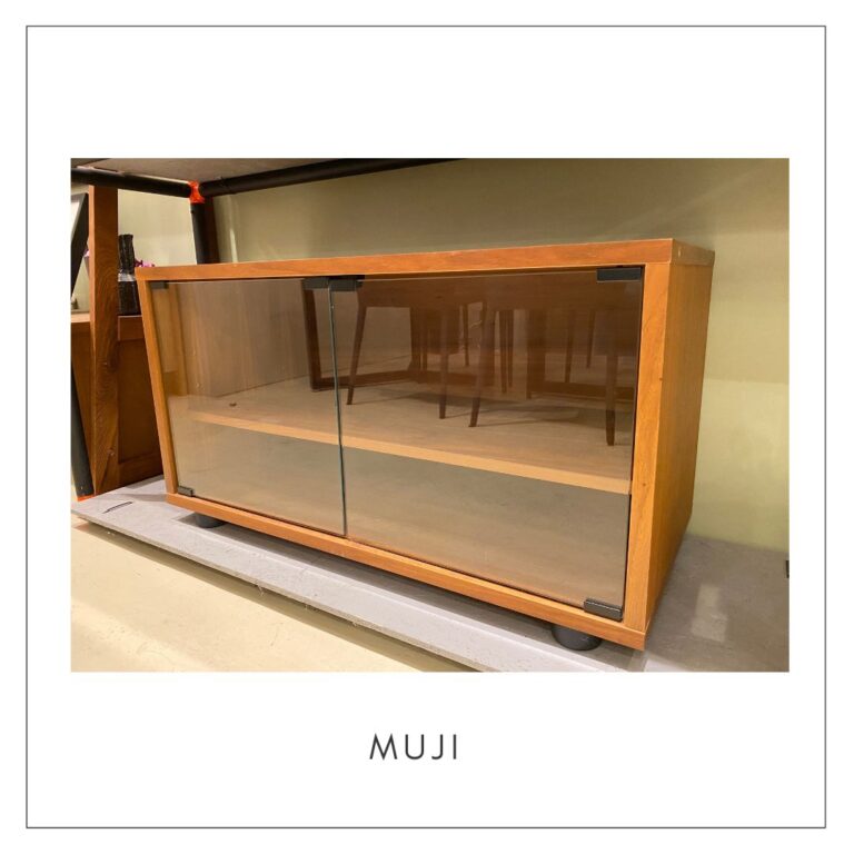 無印良品／テレビボード／ブラウン／ガラス扉 | 宇都宮のリサイクル