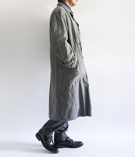 ビンテージブラックシャンブレーアトリエコート - Fresh Service