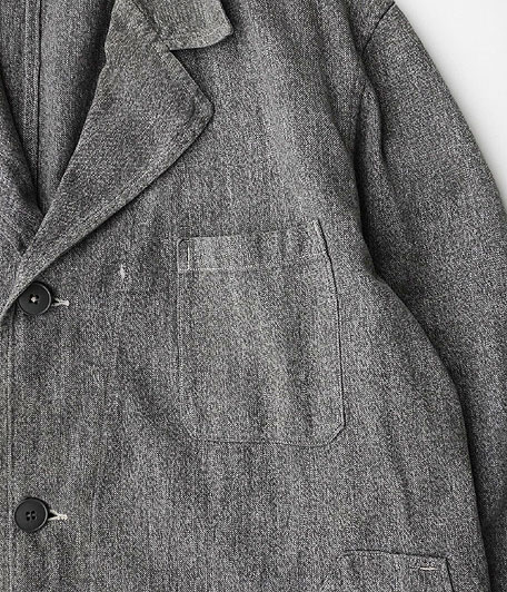 ビンテージブラックシャンブレーアトリエコート - Fresh Service