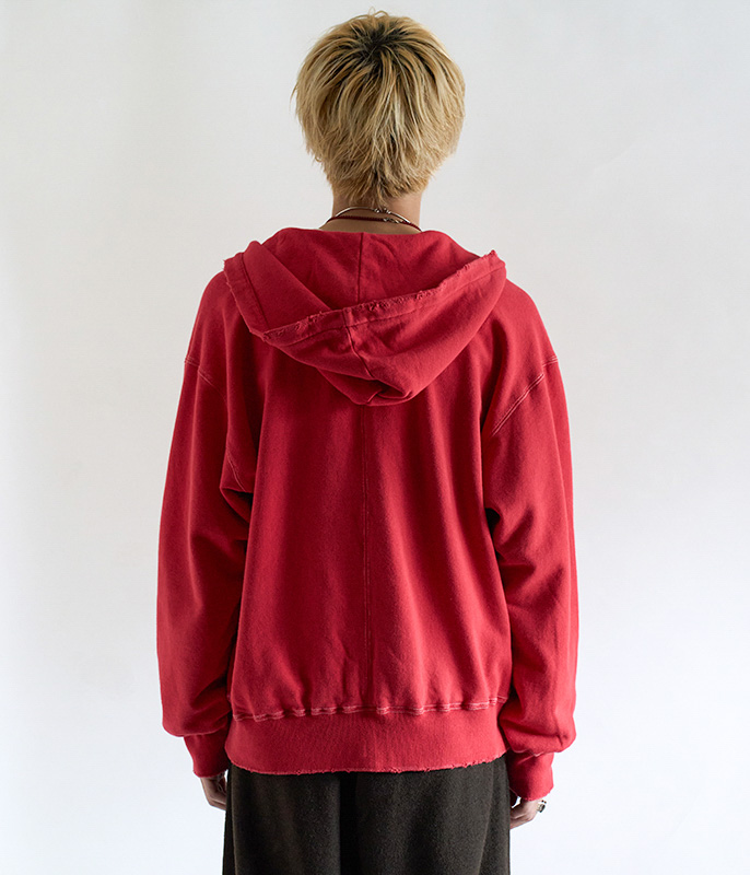 ANCELLM ZIP UP HOODIE [RED] - Fresh Service NECESSARY or