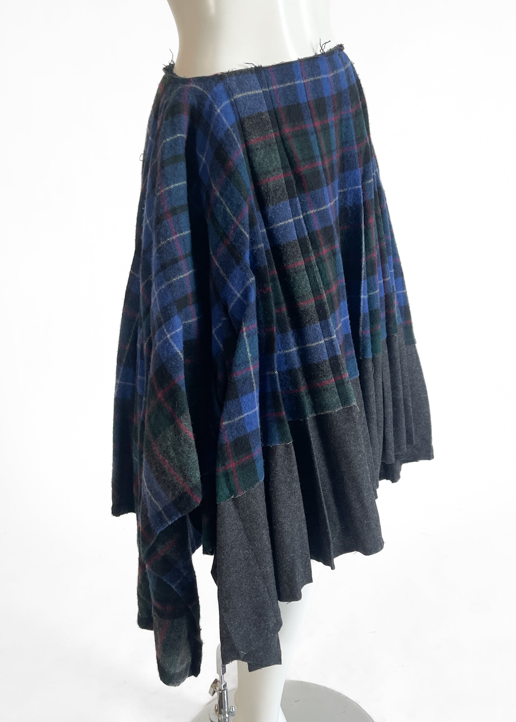 Vintage Comme des Garçons Wool Plaid Skirt Fall 2003 - Raleigh Vintage