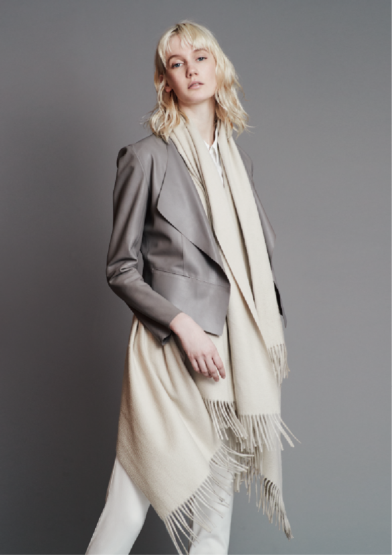 CASHMERE FABRIC フリンジショールジレ | Rawtus | ロゥタス公式通販