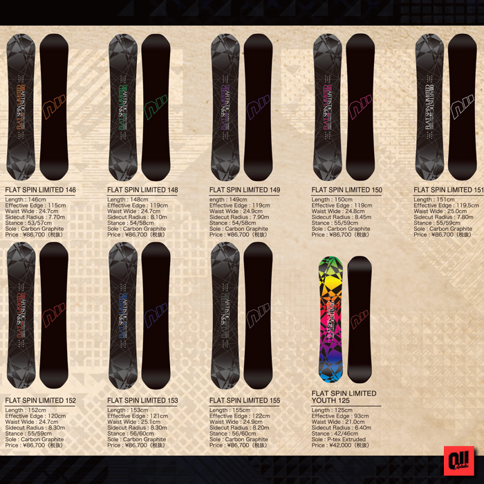 16-17 モデル 011 Artistic FLAT SPIN LIMITED 146-155 【ゼロワンワン