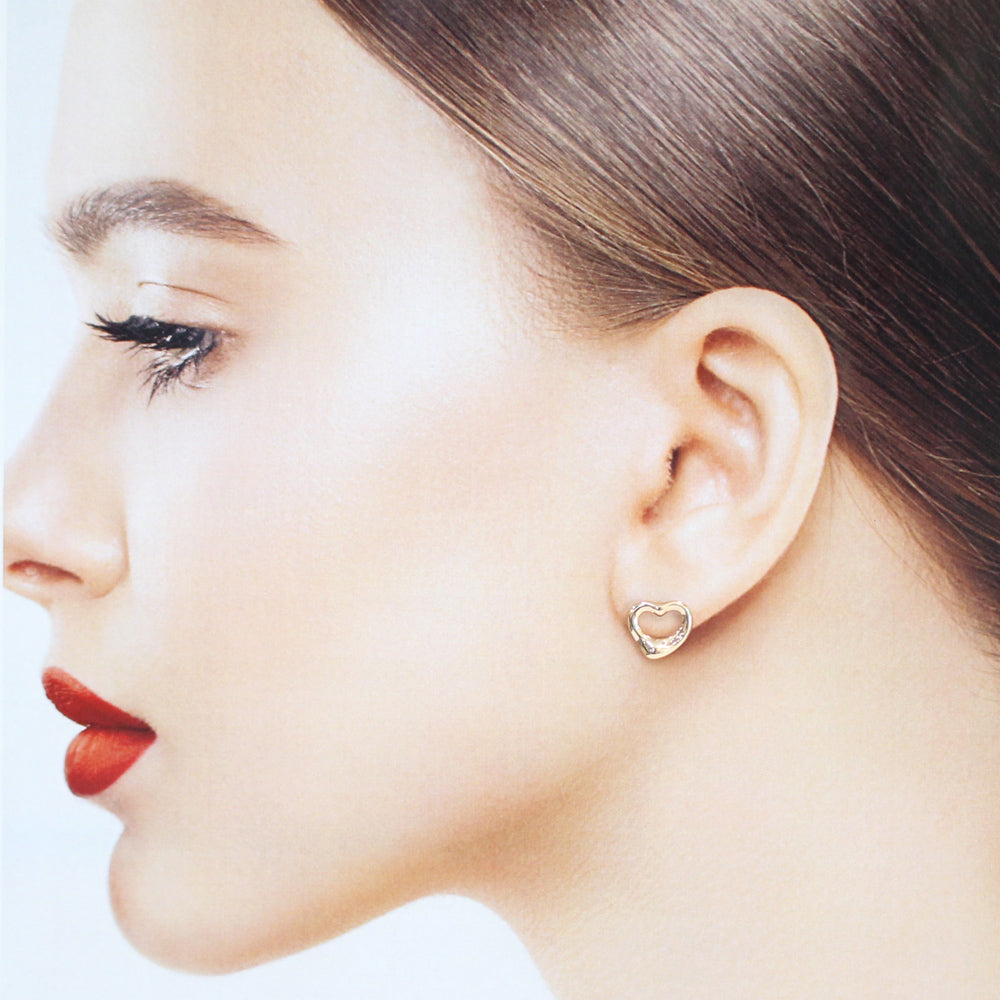 TIFFANY&Co. ティファニー オープンハート ピアス 18金 K18ピンク