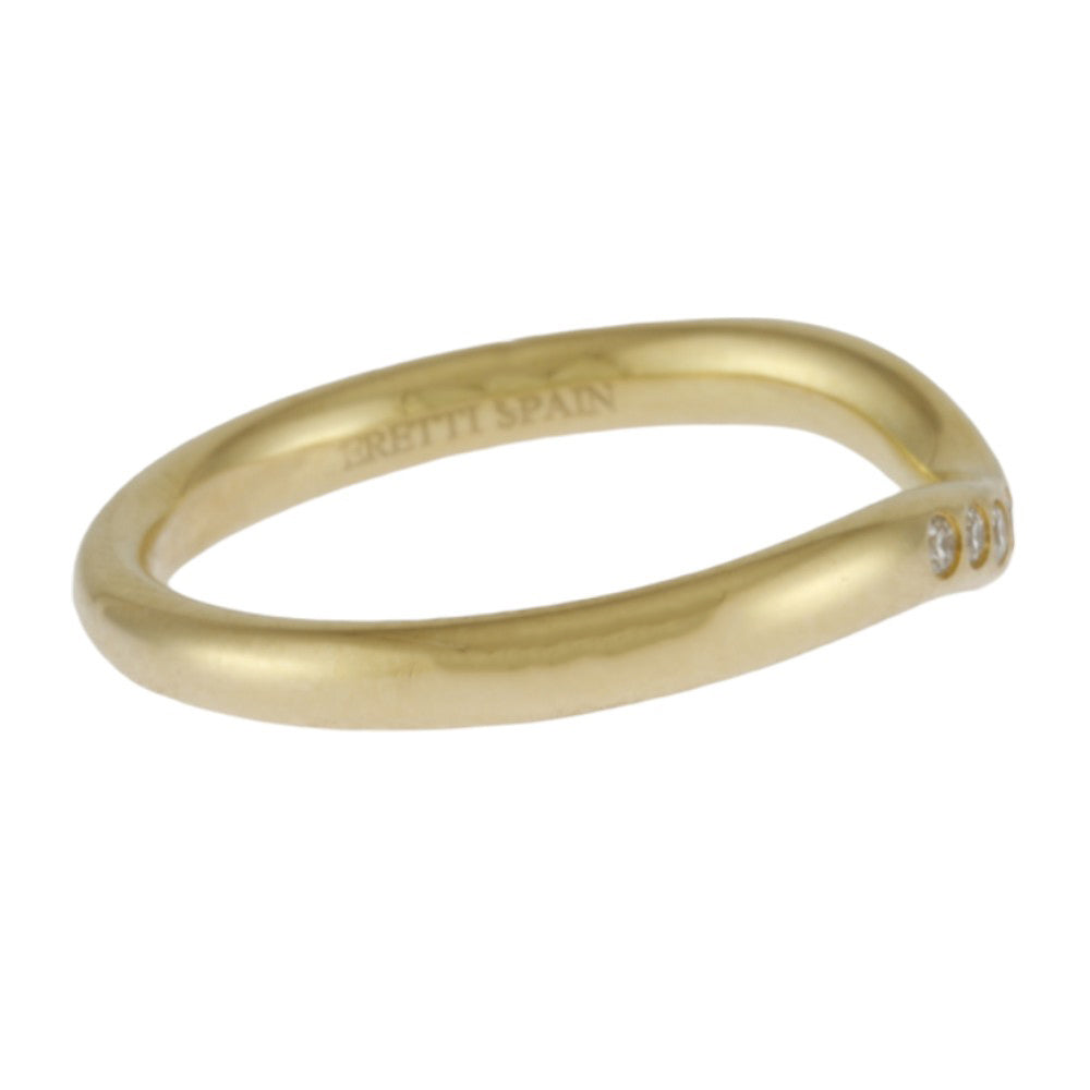 TIFFANY&Co. ティファニー カーブドバンド リング 指輪 7.5号 18金 K18