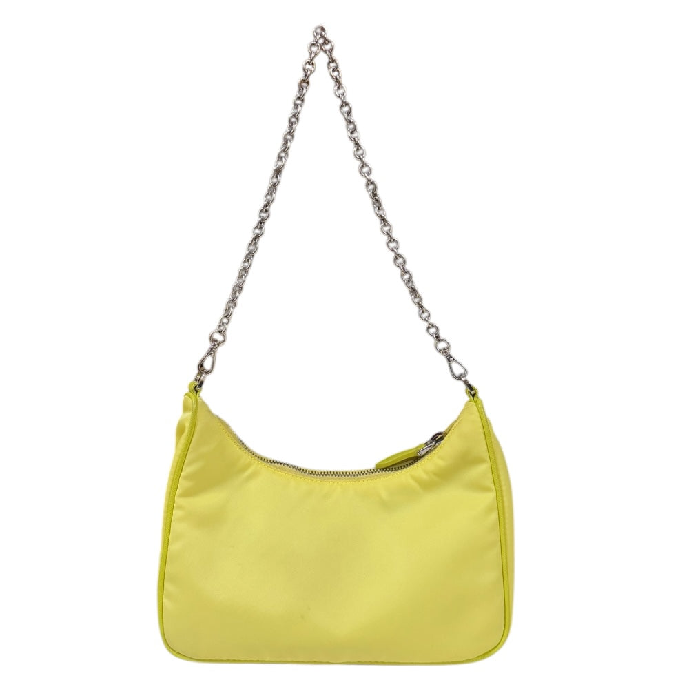 PRADA プラダ ショルダーバッグ ナイロン イエロー レディース 中古