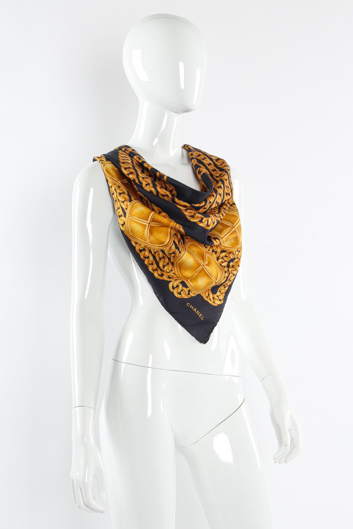 Vintage Chanel Chain Print Scarf – Recess