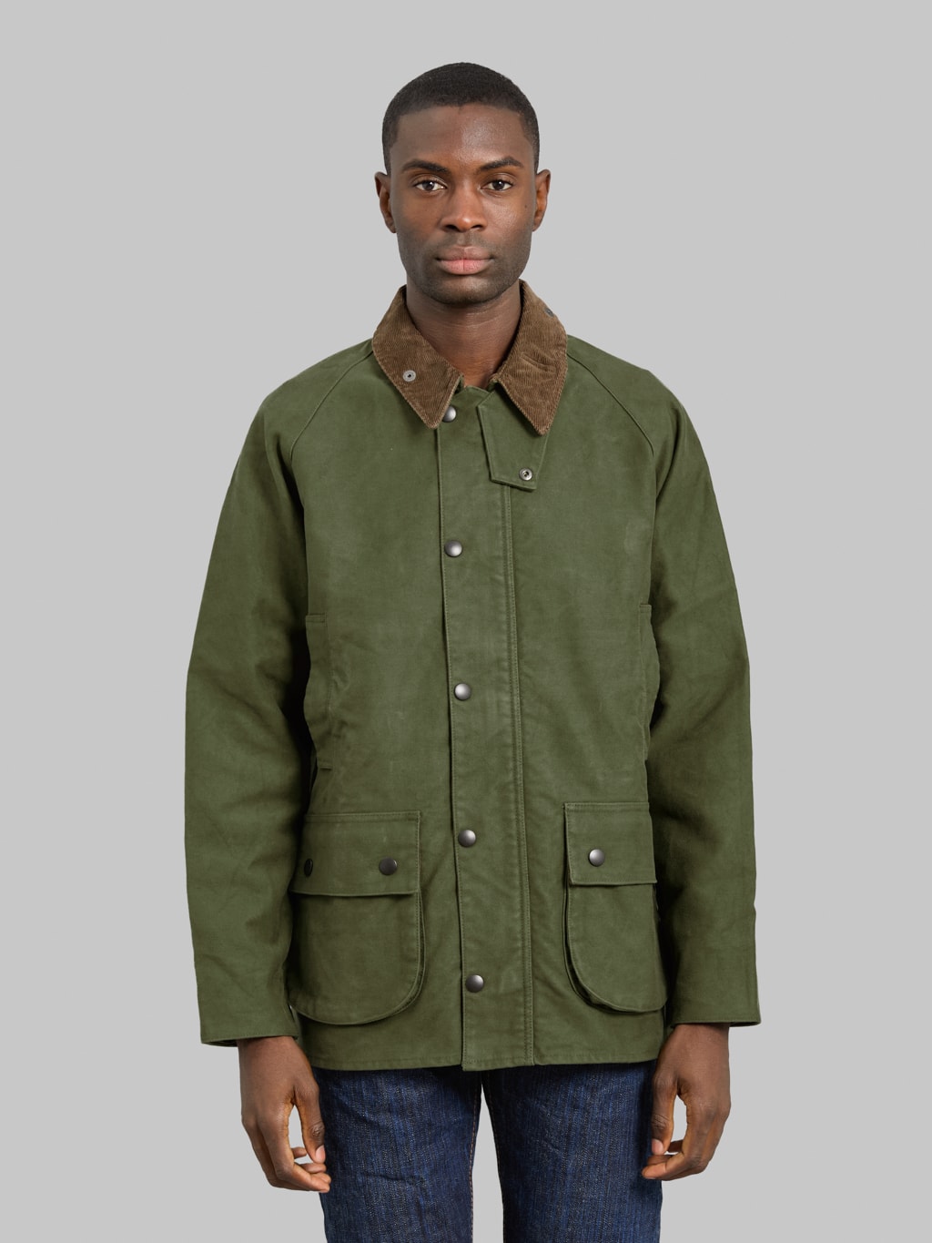 FOB Factory F2361 Moleskin Riding Jacket Olive | Made in Japan