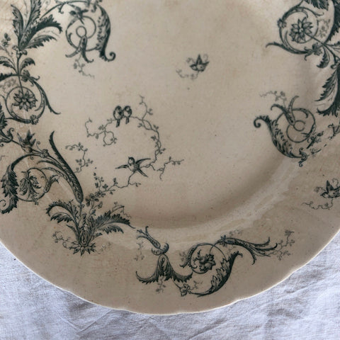 GIEN ジアン Rinceaux 大皿 ラウンドプレート フランスアンティーク