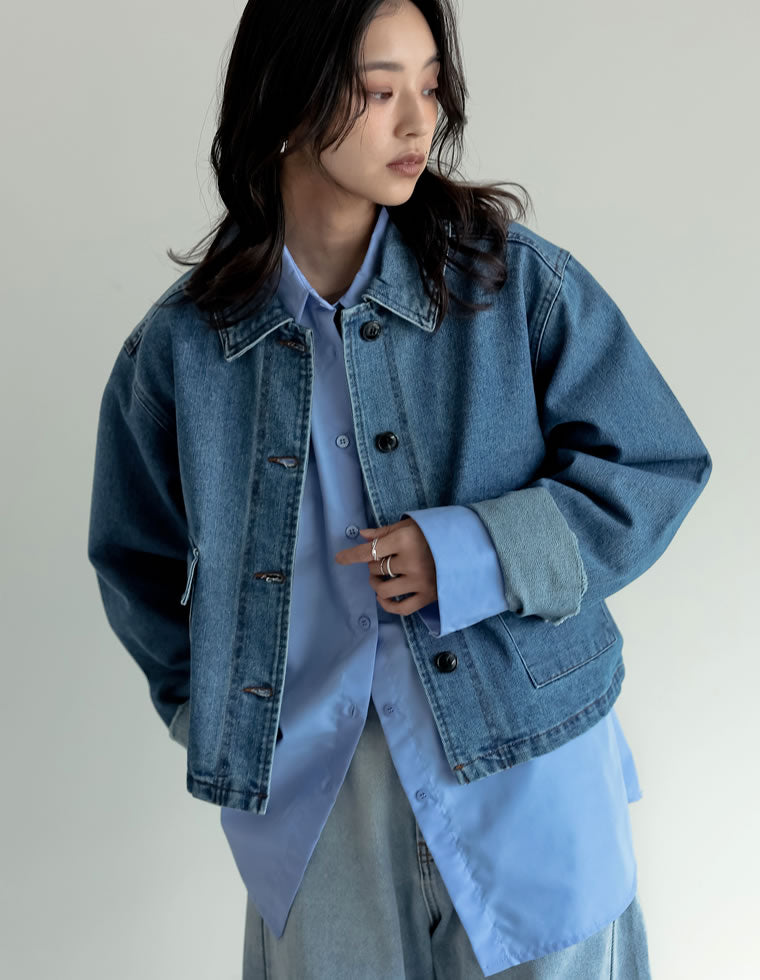 デニムショートカバーオール - ジャケット/アウター通販 | 人気