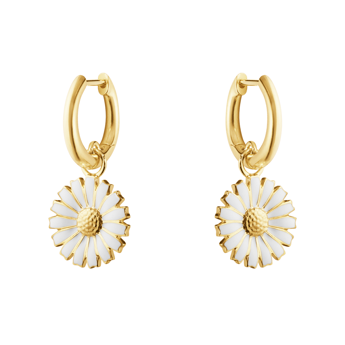 デイジー (DAISY) ピアス - スターリングシルバー 18Kゴールドメッキ仕上げ