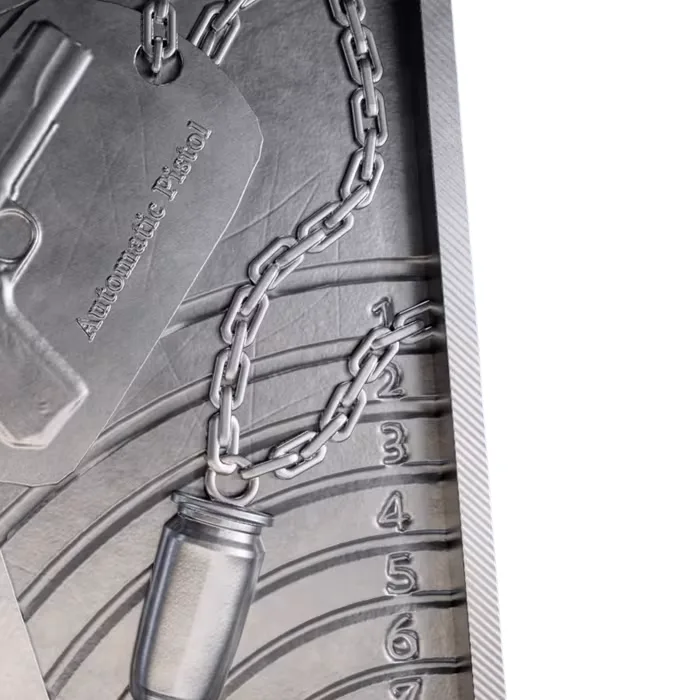 2025 薩摩亞任務X - 手槍.999鍍金仿古銀幣2盎司