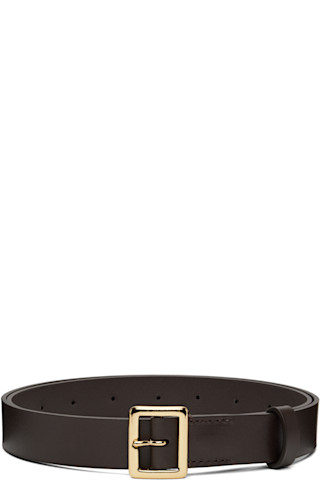 AURALEEのブラウン スクエアバックル ベルトがセール中