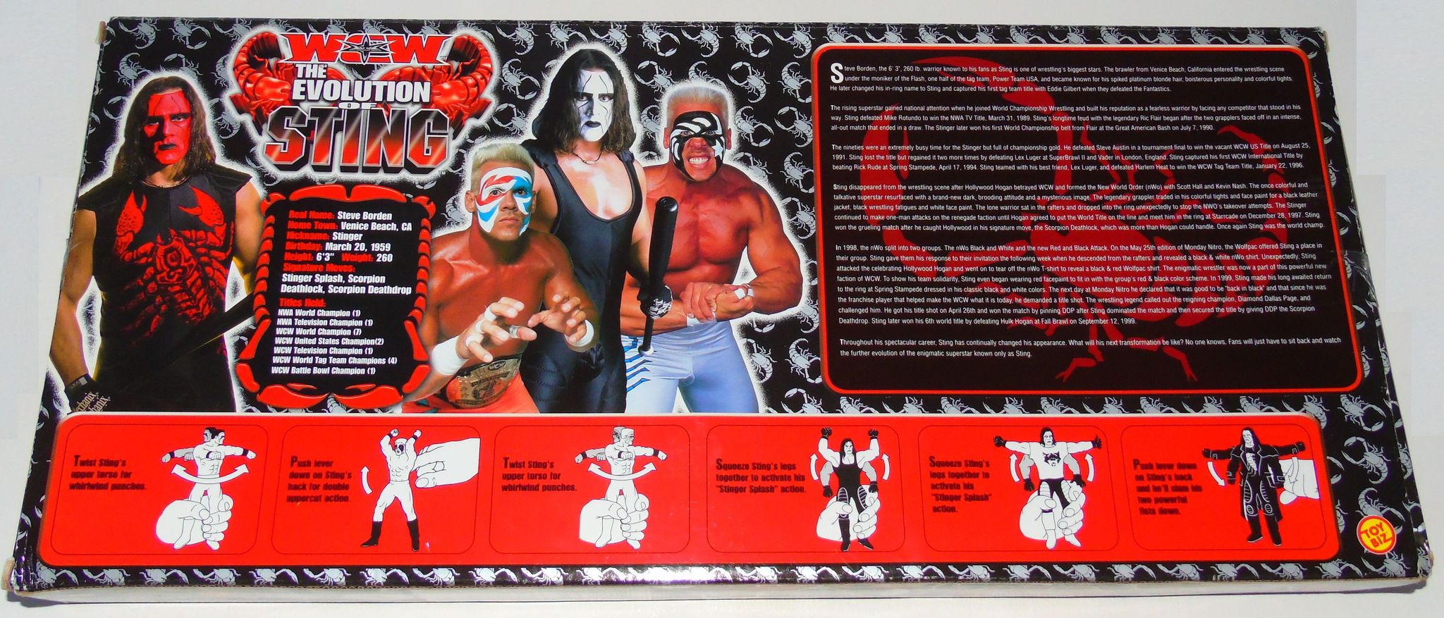 WCW The Evolution of Sting Action Figure Set – RetroWrestling.com