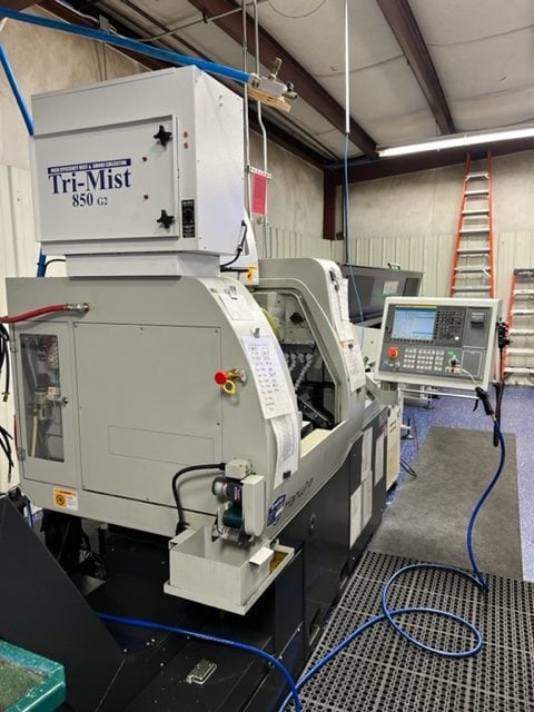 Hanwha XE35J 5 Axis CNC Swiss Lathe, 2019 - Fanuc Control, Bar