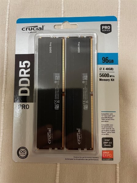 crucial CP2K48G56C46U5 [DDR5 PC5-44800 48GB 2枚組] 価格比較 - 価格.com