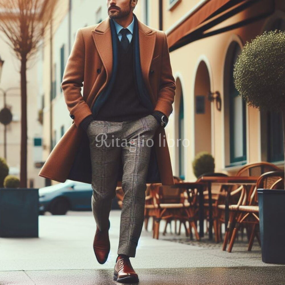 <美品>LARDINI 新ロゴ キャメル ウール チェスターコート サイズ44 LARDINI（ラルディーニ） チェスターコート 大きいサイズあり メンズ