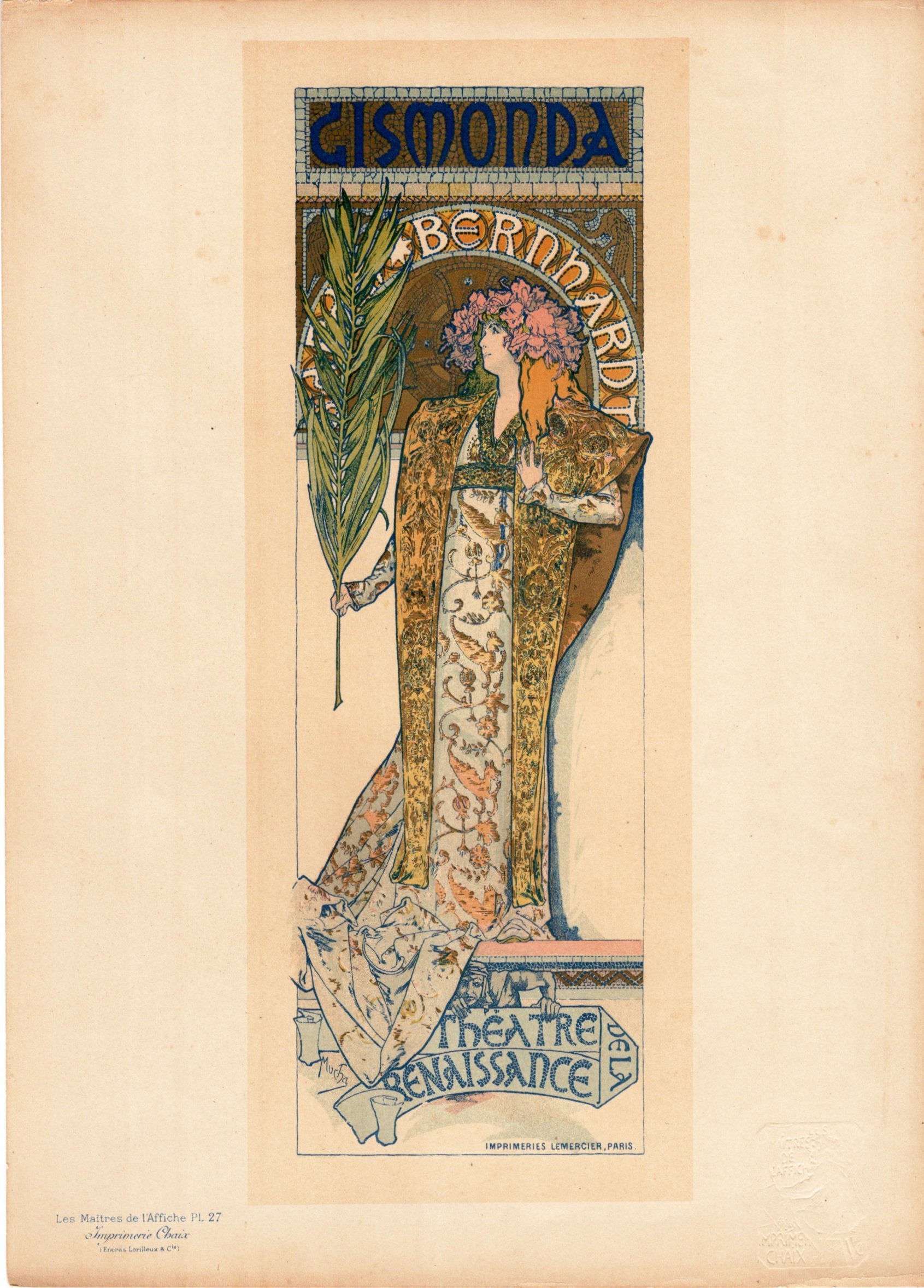 アルフォンス・ミュシャ《ジスモンダ》1896年｜絵画・リトグラフ版画