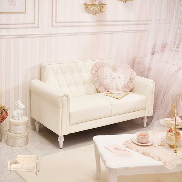 直送】ソファ・2人掛け/Saint(サン)｜かわいいお姫様インテリア家具