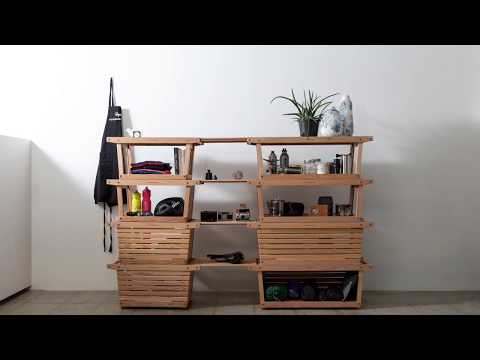 IKIKI】Shelf Container M Oak イキキ シェルフコンテナ M オーク