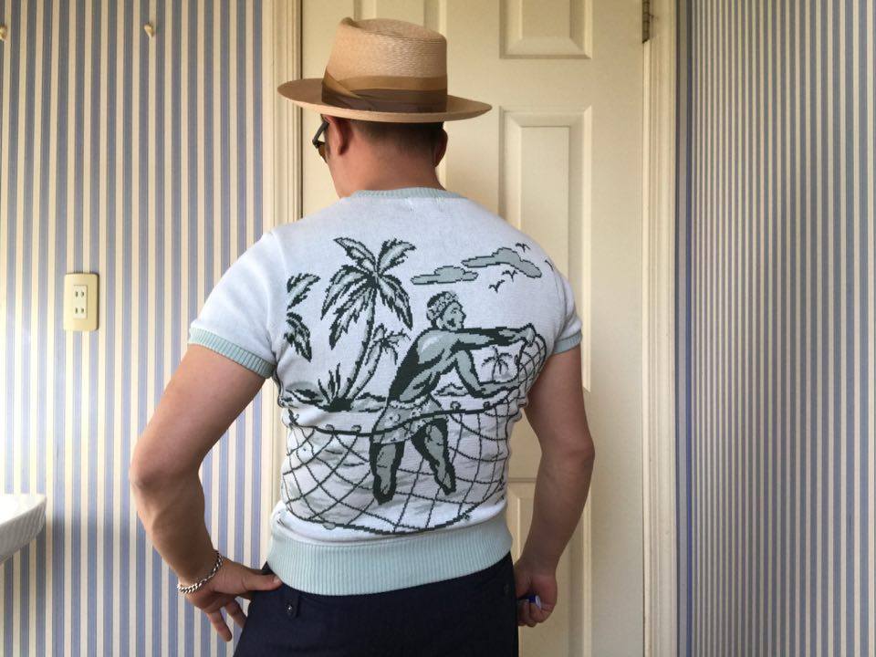 The GROOVIN HIGH Vintage Style 50'S Summer Knit - ROCK-A-HULA