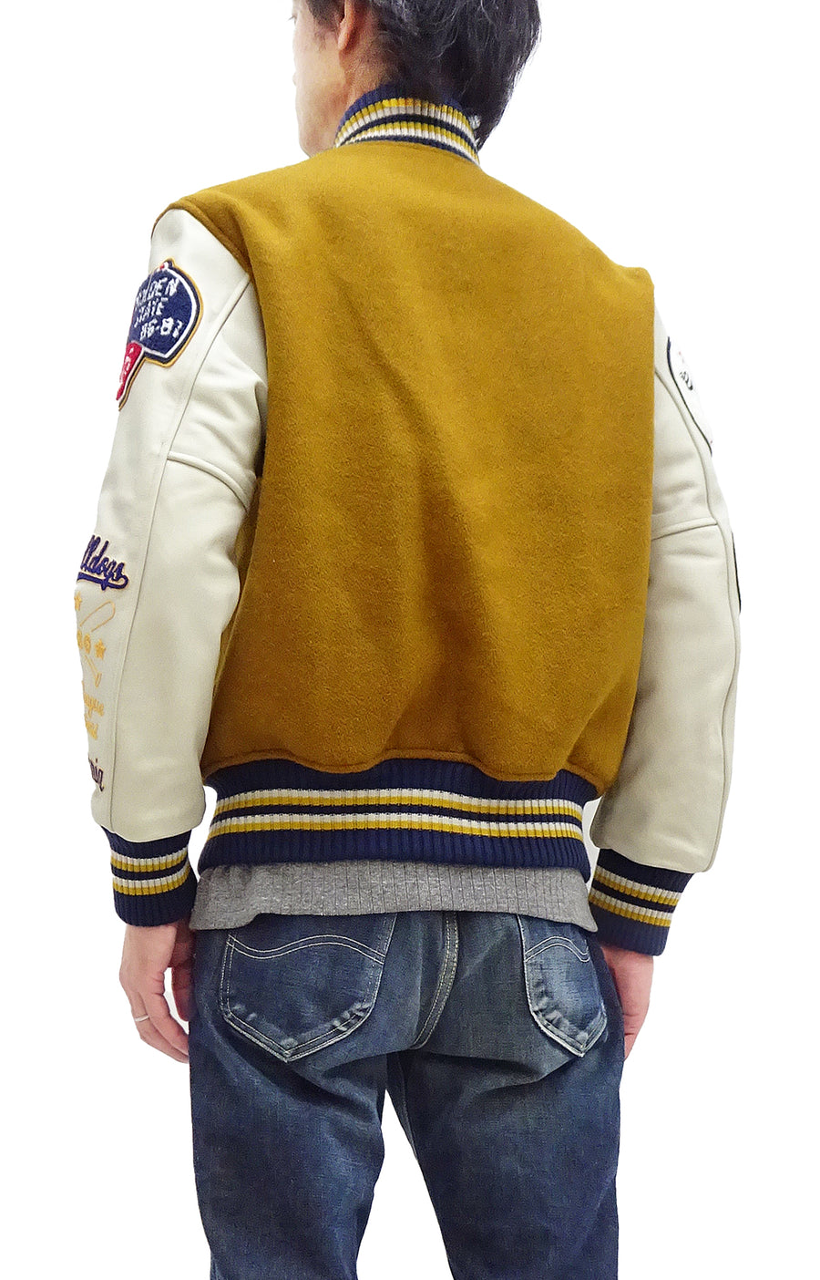 Whitesville Varsity Jacket Men's Letterman Jacket Melton x Leather