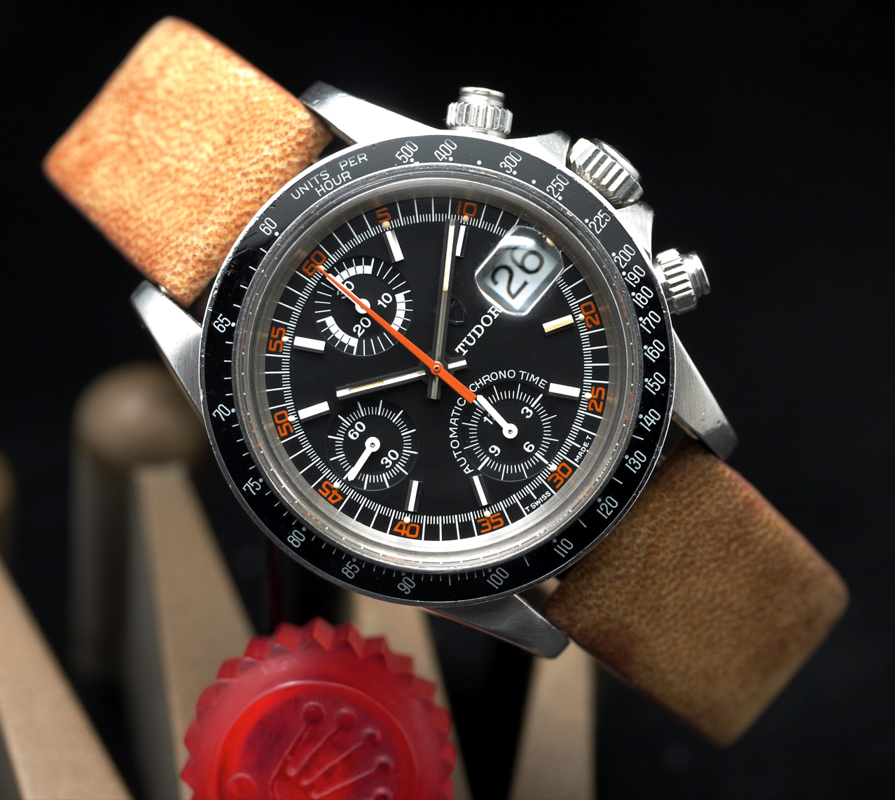 Tudor Big Block 94200 Excellent Monte Carlo Exotic Black Dial